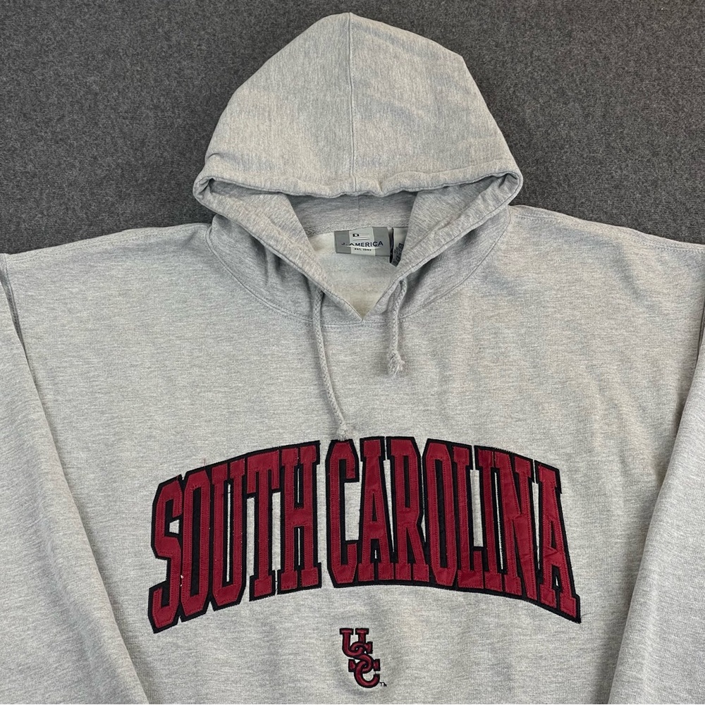 Vintage Y2K J. America University Of South Carolina USC Hoodie Mens 3XL Gray